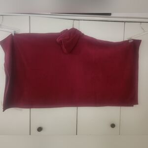 Maroon Fleece Poncho Style Hoodie